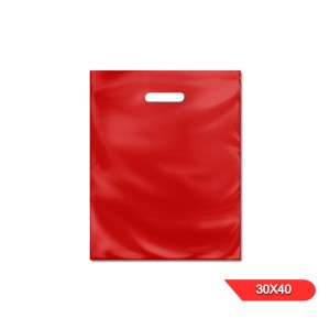 BOLSA RIÑON LISA x 50u 30x40 ROJO